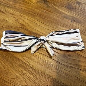 Cali Dreaming Women’s Resort Wear Swimsuit Bikini Top Bandeau Tie Front Large